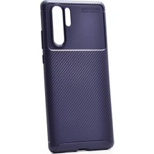 Jopus Huawei P30 Pro Kılıf Karbon Desenli Lux Negro Silikon - Lacivert