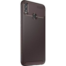 Jopus Huawei Honor Play Kılıf Karbon Desenli Lux Negro Silikon - Kahverengi