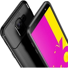 Jopus Samsung Galaxy J6 2018 Kılıf Karbon Desenli Lux Negro Silikon - Siyah