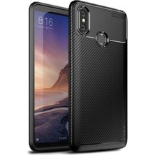 Jopus Xioami Mi Max 3 Kılıf Karbon Desenli Lux Negro Silikon - Siyah