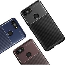 Jopus Xioami Redmi Note 5 Pro Kılıf Karbon Desenli Lux Negro Silikon - Kahverengi