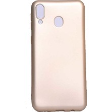 Jopus Samsung Galaxy M20 Mat Premium Silikon Kılıf - Gold + Nano Ekran Koruyucu