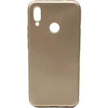 Jopus Huawei P20 Mat Premium Silikon Kılıf - Gold + 5D Nano Ekran Koruyucu