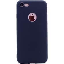 Jopus Apple iPhone 7 Kılıf Ultra İnce Mat Silikon - Siyah + 5D Nano Ekran Koruyucu Beyaz