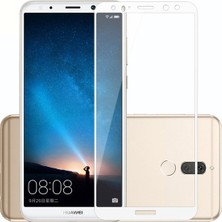 Jopus Huawei Mate 10 Lite Mat Premium Silikon Kılıf - Siyah + 5D Nano Ekran Koruyucu Beyaz