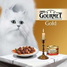 Gourmet Gold Parça Etli Soslu Alabalık & Sebzeli Yaş Kedi Maması 85 gr (12 Al 10 Öde)