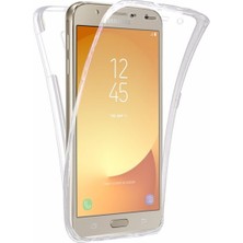 Ehr. Samsung Galaxy J3 Pro J330 Kılıf 360 Full Kaplayan Ultra Lüx Şeffaf TPU Kılıf Şeffaf