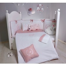 Pudradecor Olea Kişiye Özel Bebek Uyku Seti / Pudra Beyaz