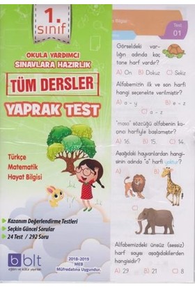 Bulut Eğitim 1. Sınıf Tüm Dersler Yaprak Test