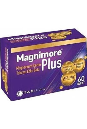 Magnimore Plus Magnezyum İçeren Takviye Edici Gıda 60 Tablet
