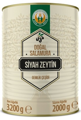 Tarım Kredi Gemlik Salamura Siyah Zeytin -L- 2 kg