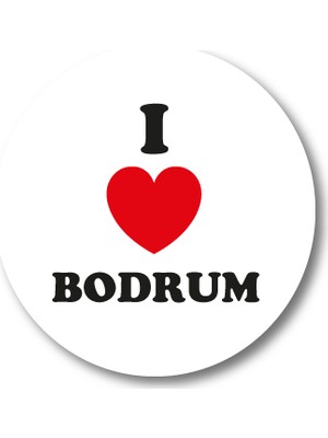 Cici I Love Bodrum Sticker Etiket 3 x 3 cm 20li