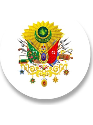 Cici Osmanlı Arması Sticker Etiket 3 x 3 cm 20li