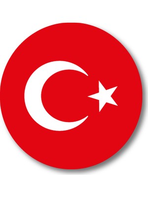 Cici Türk Bayrağı Sticker Etiket 3 x 3 cm 20li