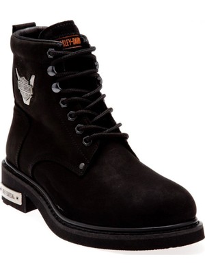 Harley Davidson Gibson Black Nubuk Erkek Bot