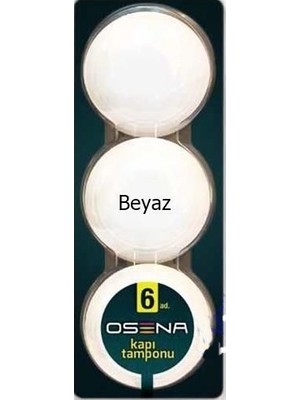 Osena Kapı Tamponu Kol Stoperi 6'Lı Paket Beyaz