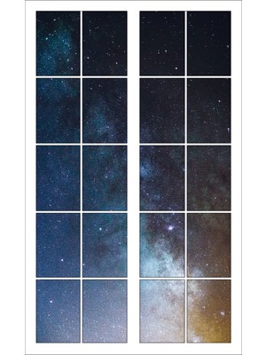 Renkselart Pencere Yıldızlı Gökyüzü Duvar Sticker