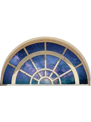 Renkselart Pencere Gökyüzü Yıldız Duvar Sticker