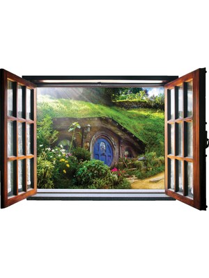 Renkselart Pencere Shire Hobbit Duvar Sticker