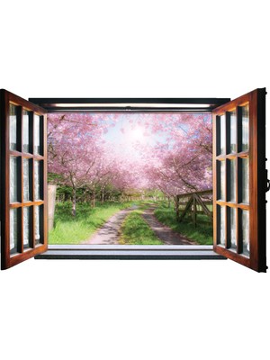 Renkselart Pencere Duvar Sticker