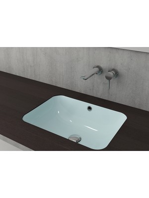 Bocchı Scala Tezgah Altı Lavabo 55 Cm -Mat Buz Mavisi