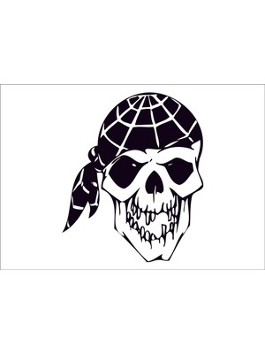 Başaran Sticker Skull Head Kafa Tası 2 Araba Arma Sticker