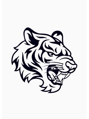 Başaran Sticker Kaplan Silüeti Araba Arma Sticker