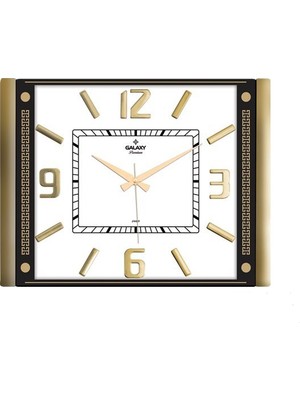 Galaxy 711-G Premium Kare Duvar Saati Gold