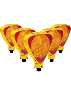 Evelux Solar Flaşörlü Ledli Lamba Sarı 11811FLS 5`Li Set