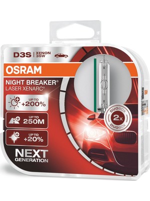 Osram D3S Night Breaker Laser Xenarc Xenon Ampül +%200 35W Yüksek Parlaklık Özellikli