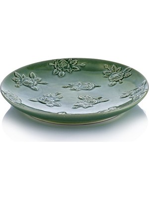 Porio M70 118 Yeşil Büyük Yuvarlak Tabak