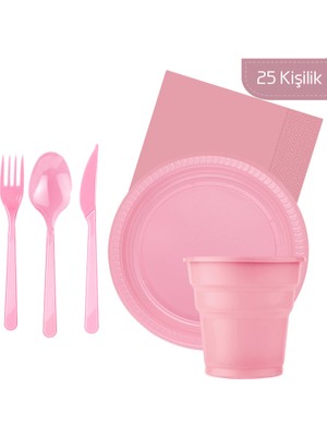 Parti Bulutu Pembe Parti Seti 25 Kişilik