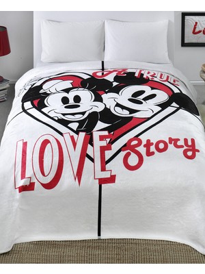 Taç Çift Kişilik Lisanslı Battaniye-Disney Minnie Mickey
