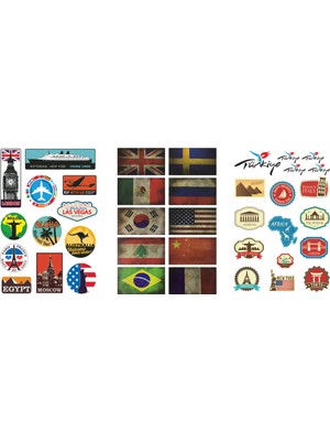 Stickermarket Valiz Sticker Seti