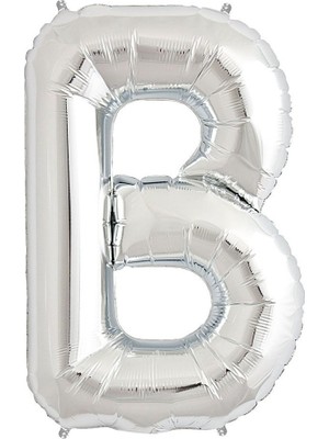 Parti Harf Balon B Gümüş 100 cm