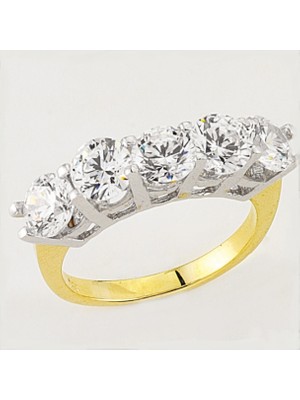 Harem Altın 14 Ayar Altın Beştaş Yüzük E75