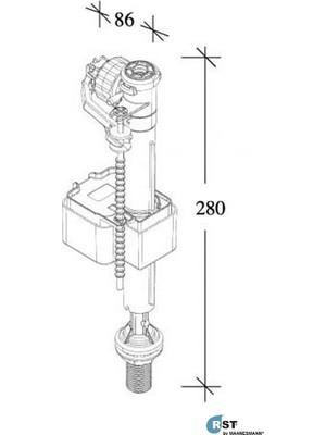 RST® MANNESMANN Flatör - Alttan Su Girişli - 101 Bas Model