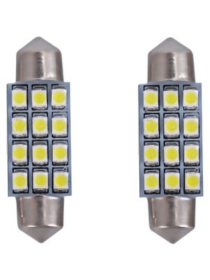Sunled Sofit Oto Led Ampulü 39Mm Beyaz 12 Smd