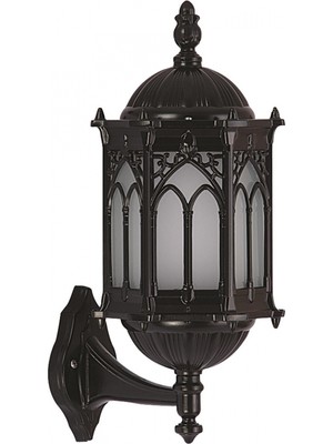 AVONNI BAP-68051-BSY-M1-OP Siyah Boyalı Dış Mekan Aydınlatma E27 Aluminyum Polikarbon Cam 25x20cm