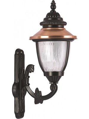 AVONNI BAP-68055-BSY Kahverengi/Siyah Boyalı Dış Mekan Aydınlatma E27 Aluminyum Polikarbon Cam 38x25cm