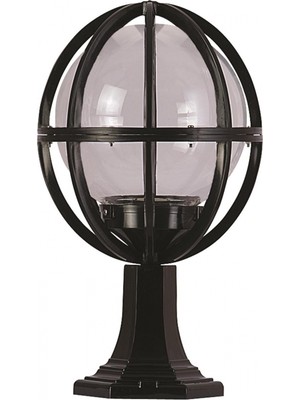 AVONNI BSU-68080-BSY-M1-KOP Siyah Boyalı Dış Mekan Aydınlatma E27 Aluminyum Akrilik Cam 25cm