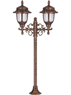 AVONNI BSU-68180-2BKR Kahverengi Boyalı Dış Mekan Aydınlatma E27 Çelik Boru ABS Polikarbon Cam 50x25cm