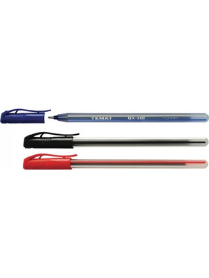 Temat Qx-110 Tükenmez Kalem 1.0 Mm-Mavi-(50'Li Kutu)