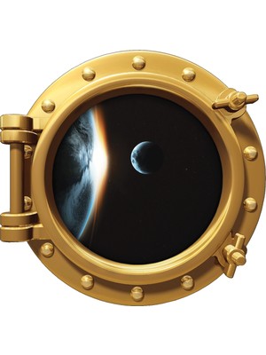 Renkselart Uzay Gemisi Gezegen Uzay Boşluğu Duvar Sticker