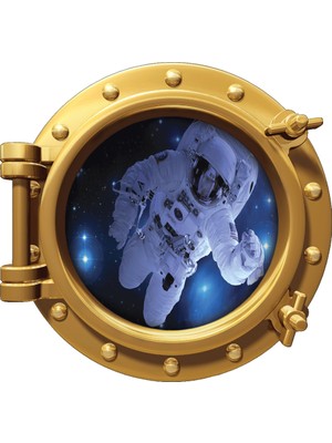 Renkselart Uzay Gemisi Astronot Duvar Sticker