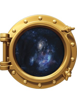 Renkselart Galaksi Uzay Gemisi Gezegen Uzay Boşluğu Duvar Sticker