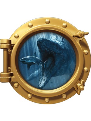 Renkselart Gemi Denizaltı Pencere Köpek Balığı Duvar Sticker