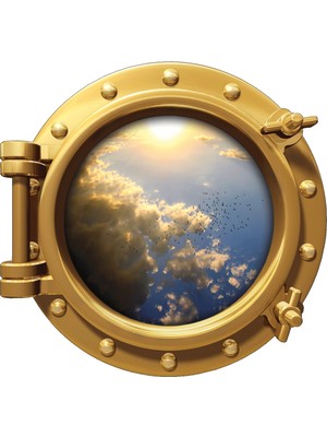 Renkselart Uçak  Gökyüzü Kuş Bulut Duvar Sticker