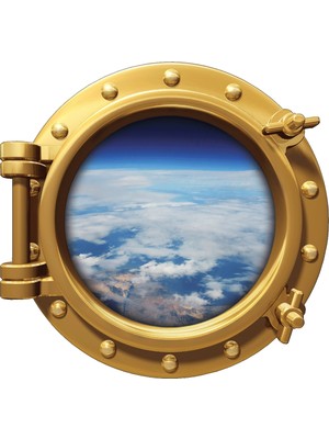 Renkselart Uzay Gemisi Atmosfer Sticker