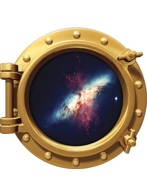 Renkselart Galaksi Uzay Gemisi Gezegen Uzay Boşluğu Duvar Sticker